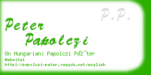 peter papolczi business card